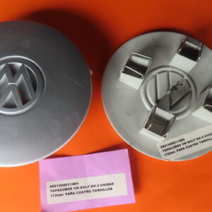 8501H0601149H TAPACUBOS TAPA CENTRAL RUEDA 4-tornillos ALUMINIO TITANIO GRIS VOLKSWAGEN GOLF MK3 desde 1994 Diametro 172mm