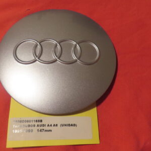 8508D0601165B TAPACUBOS TAPA CENTRAL RUEDA ALUMINIO TITANIO GRIS AUDI A4 A6  Diametro 143mm DESDE 1995 a 1999