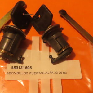 850131508 BOMBILLOS CERRADURA PUERTAS ALFA ROMEO 33 75 90 JUEGO de dos Con la Misma Llave