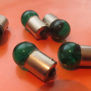 AMO130V LAMPARA BA15s 12vols 15Watios 18x35mm 1-Polo Tetones Centrados Verde Especial Coches Clasicos tuning
