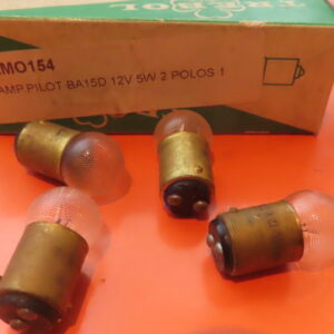 AMO154 LAMPARA PILOTO MATRICULA BA15d 12Vols 7-Watios 2-Polos 1-Filamiento 2-Tetones Centrados