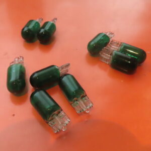 AMO521V LAMPARA CONTROL Cuña Grande T10 (W2,1x9,5d) 10x26mm VERDE Especial Coches Clasicos tuning