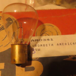 850341-1P LAMPARA CASQUILLO AMERICANO (Ba15s) 1-Polo 12-Vols 35-Watios 2-Tetones Centrados 35x56mm Especial Coches y Motos  Clasicos