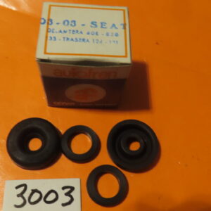 SEID3003 KIT JUEGO GOMAS BOMBIN CILINDRO FRENO Trasero SEAT-124-D SEAT-1200-Sport 22mm Diametro