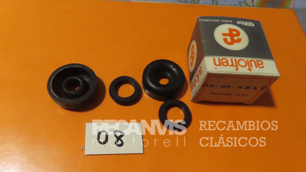 SEID3008 KIT GOMAS BOMBIN CILINDRO FRENO SEAT-1500 TRASERO 22mm Diametro