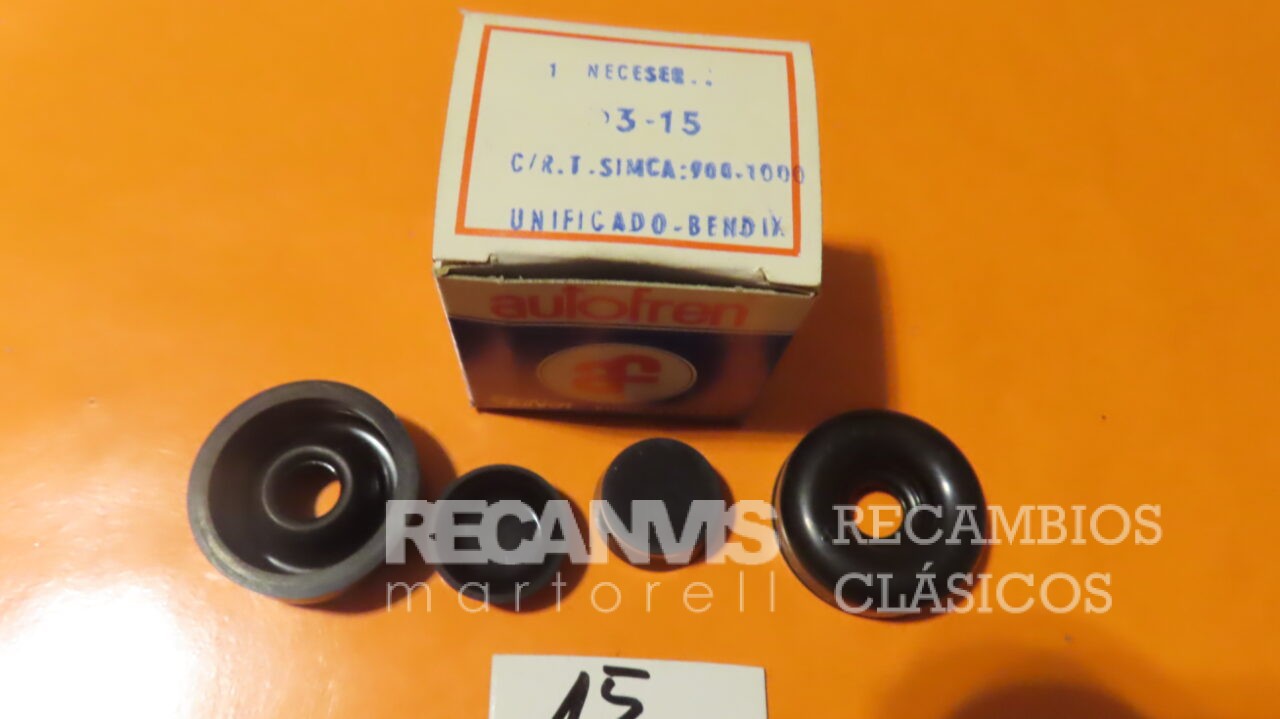 SEID3015 KIT GOMAS BOMBIN CILINDRO FRENO SIMCA 900 1000 SKODA TRASERO 19m