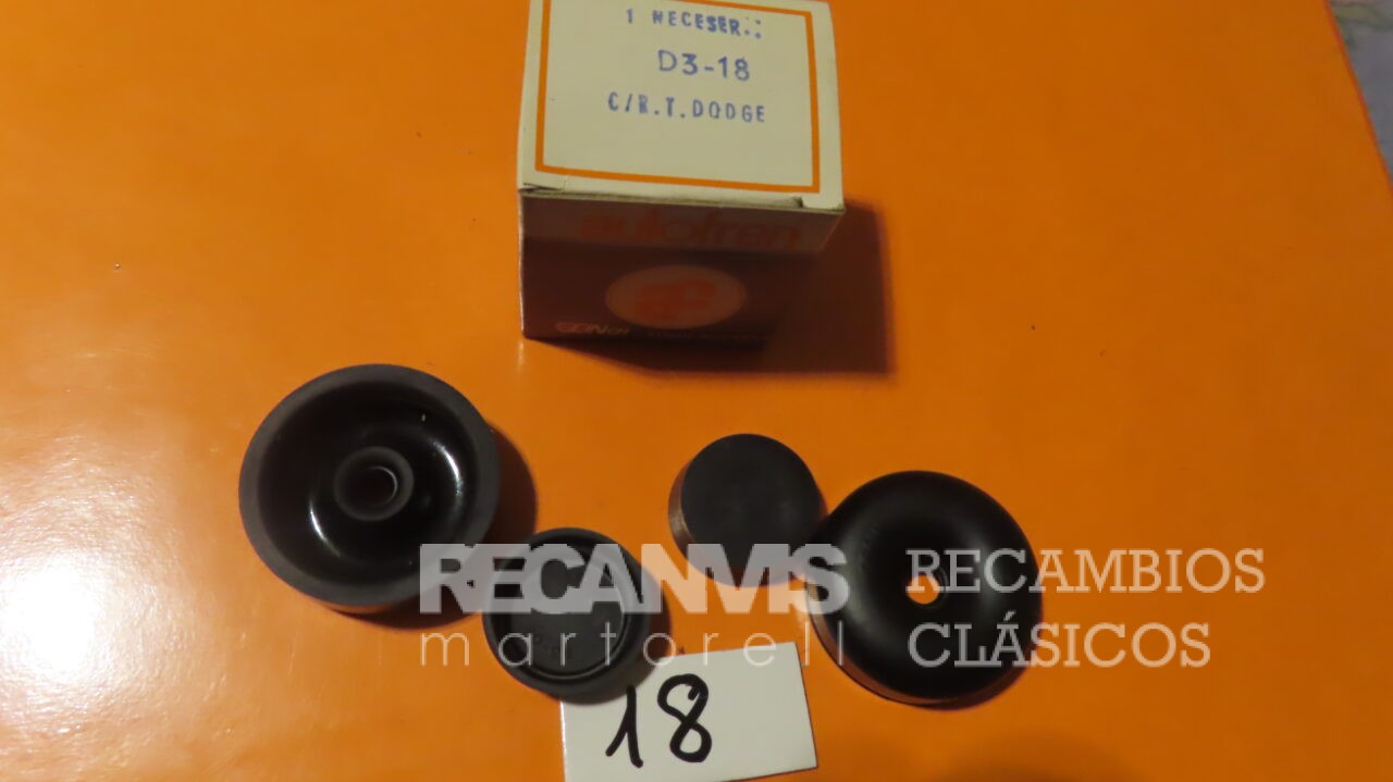 SEID3018 KIT GOMAS BOMBIN CILINDRO FRENO DODGE TRASERO 23,8mm Diametro