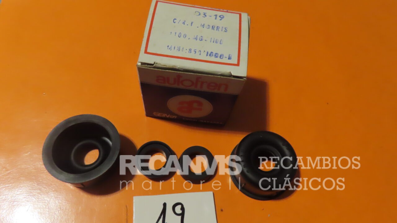 SEID3019 KIT GOMAS BOMBIN CILINDRO FRENO MORRIS MINI AUSTIN MORRISTRASERO 19,05mm Diametro