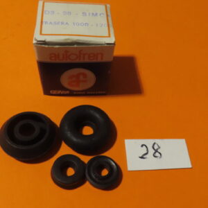 SEID3028 JUEGO GOMAS BOMBIN CILINDRO FRENO TRASERO SIMCA-1000 SIMCA-1200  19mm Diametro