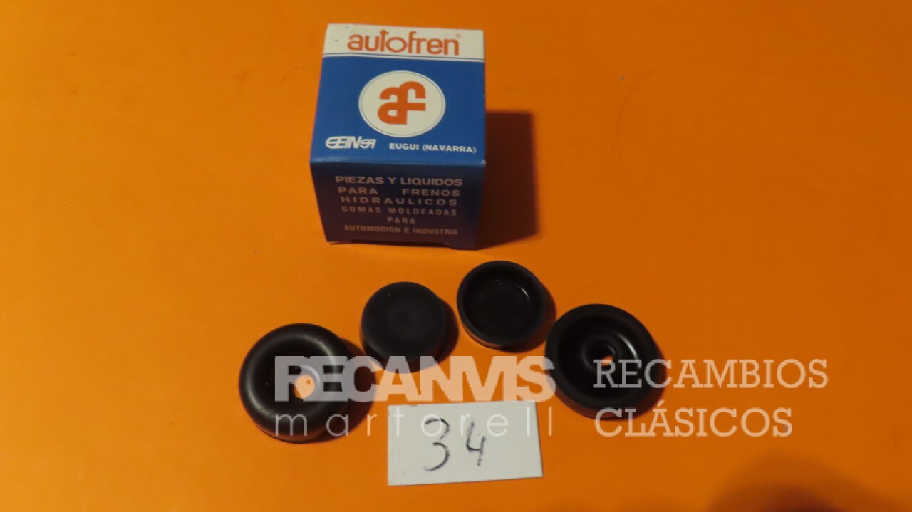 SEID3034 KIT JUEGO GOMAS BOMBIN CILINDRO FRENO DELANTERO RENAULT-4 hasta Abril 1967 23,8mm Diametro