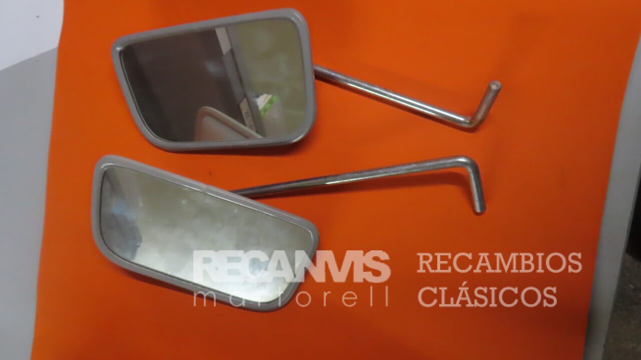 8500753 ESPEJOS PUERTAS IZQUIERDO DERECHO CITROEN AKA 400-S DYANE-6 400 Furgoneta Para Soporte en EL AGUJERO Pintados Gris