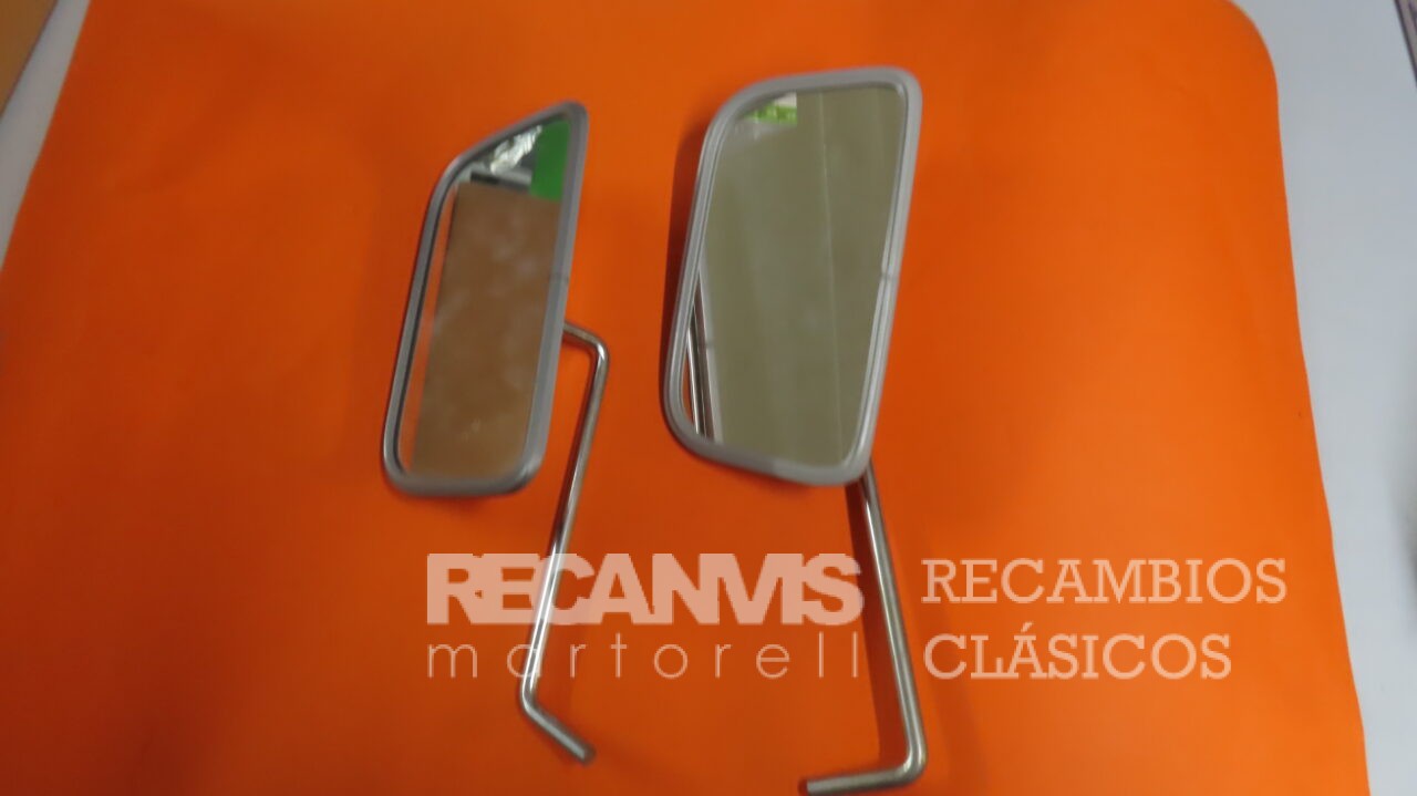 8500753C ESPEJOS PUERTAS IZQUIERDO DERECHO CITROEN AKA 400-S DYANE-6 400 Furgoneta Para Soporte en EL AGUJERO ACERO INOXIDABLE