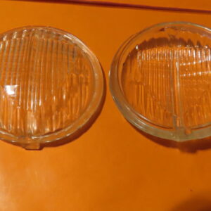 8507235KIMBY TULIPA CRISTAL BLANCA REDONDA COCHES ANTIGUOS EPOCA  80mm Diametro