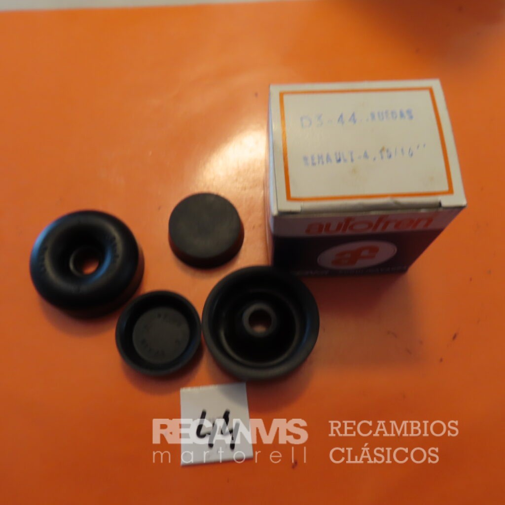 SEID3044 JUEGO GOMAS BOMBIN CILINDRO FRENO RENAULT-4 Delantero MORDAZAS  15/16" 23,81mm Tipo Plato