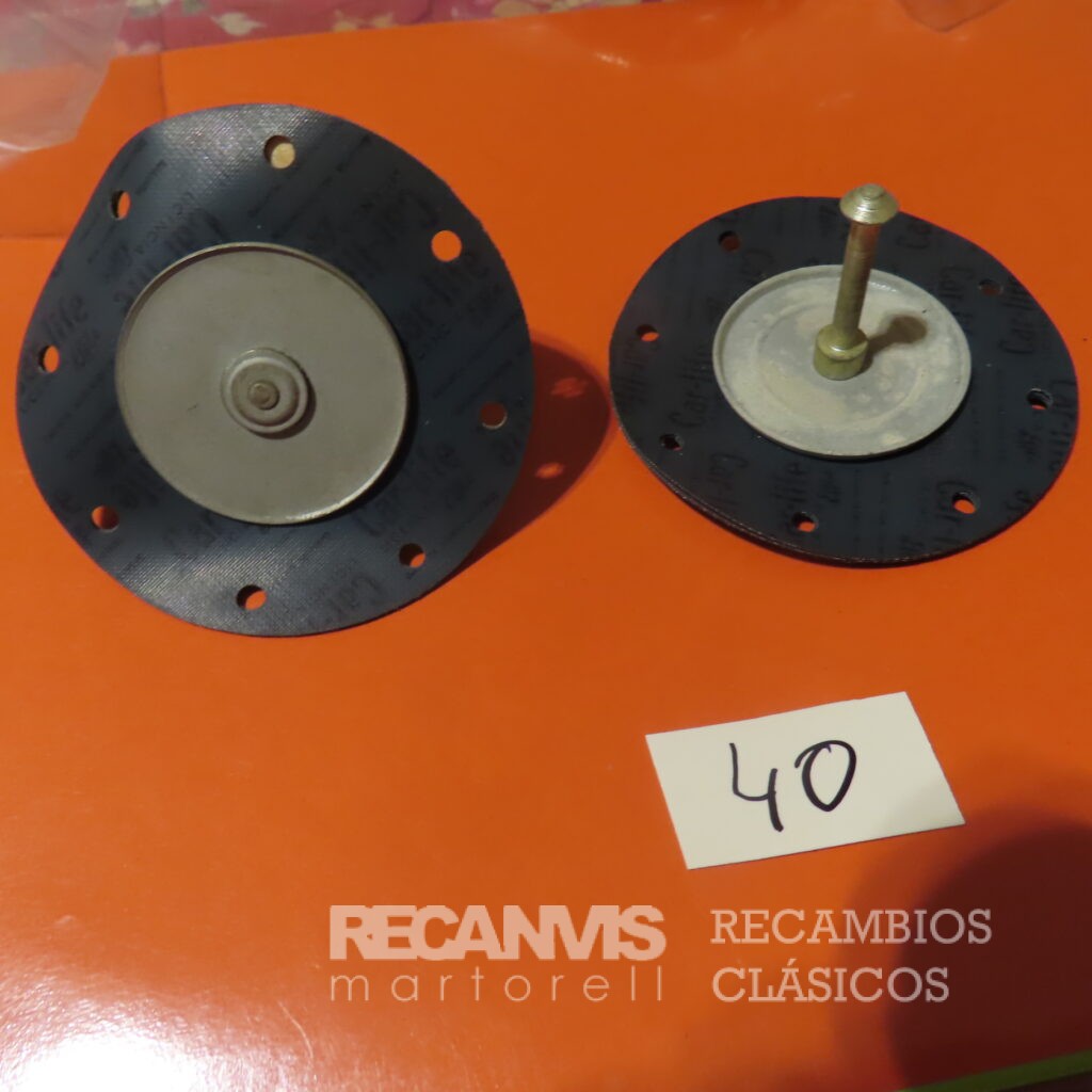 8507240 MEMBRANA BOMBA GASOLINA GAS-OIL 8-AGUJEROS 75mm Diametro 62mm ENTRE AGUJEROS 39mm ALTURA TOTAL