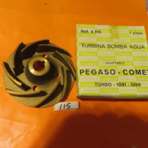 850C4115 TURBINA BOMBA AGUA PEGASO COMET TURBO 1091 1098 de METAL  Con Nucleo de estopada de ACERO INOX 99mm Diametro Agujero 14mm Altura 27mm 8-Palas