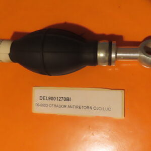 DEL9001270BI0 BOMBA MANCHADOR CEVADO GASOLINA GAS-OIL PARA INTERCALAR EN TUBO de Salida Deposito 8mm y AGUJERO de 14mm(Universal Vehiculos Clasicos) )