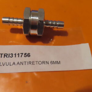 TRI311756 VALVULA ANTIRETORNO GASOLINA y GAS-OIL PARA Intercalar TUBO 6mm (Universal)