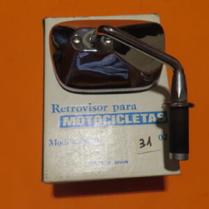 850I0031 ESPEJO RETROVISOR IZQUIERDO PUÑO MANILLAR MOTO CLASICA CROMADO