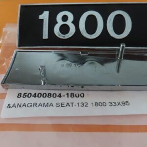850400804-1800  ANAGRAMA LOGO SEAT-132-1800 Cromado 33mmANCHO 95mm LARGO 50mm ENTRE AGUJEROS