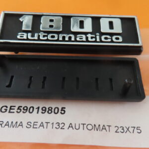850GE59019805 ANAGRAMA LOGO SEAT-132-1800 AUTOMATICO 33mm ANCHO 75mm LARGO 62mm ENTRE AGUJEROS