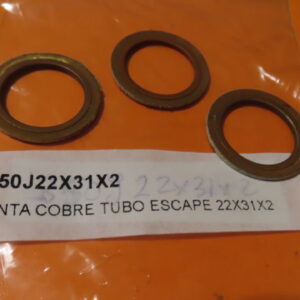 850J22X31X2 ARANDELA JUNTA COLECTOR ESCAPE MOTOS COBRE 22X31X2 (Precio Unidad)