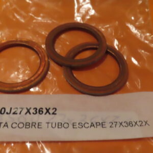 850J27X36X2 ARANDELA JUNTA COLECTOR ESCAPE MOTOS COBRE 27X36X2 (Precio Unidad)