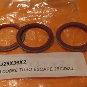 850J29X39X2 ARANDELA JUNTA COLECTOR ESCAPE MOTOS COBRE 29X39X2 (Precio Unidad)