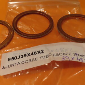850J39X48X2 ARANDELA JUNTA COLECTOR ESCAPE MOTOS COBRE 39X48X2 (Precio Unidad)