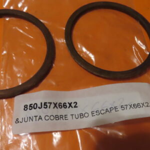 850J57X66X2 ARANDELA JUNTA CULATA y COLECTOR ESCAPE MOTOS COBRE 57X66X2 (Precio Unidad)