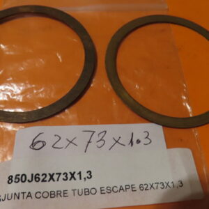 850J62X73X1,3 ARANDELA JUNTA CULATA y COLECTOR ESCAPE MOTOS COBRE 62X73X1,3 (Precio Unidad)