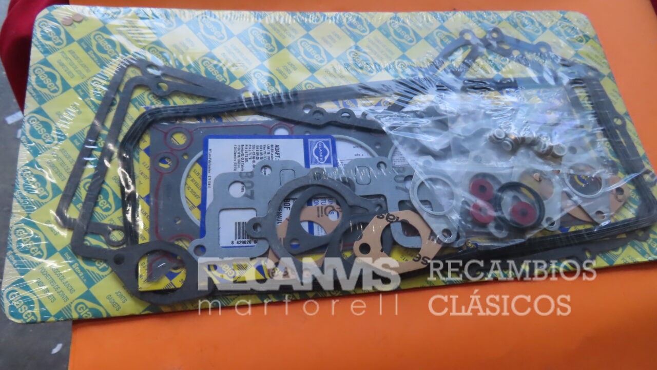 GLAD30755-01 JUEGO de JUNTAS DESCARBONIZACION CULATA RENAULT-14 (R1210 R1211) 1218cc 7Cv Motor 129-00/145-00 1976-1983 1360cc 150-00/5J 1980 a 1983