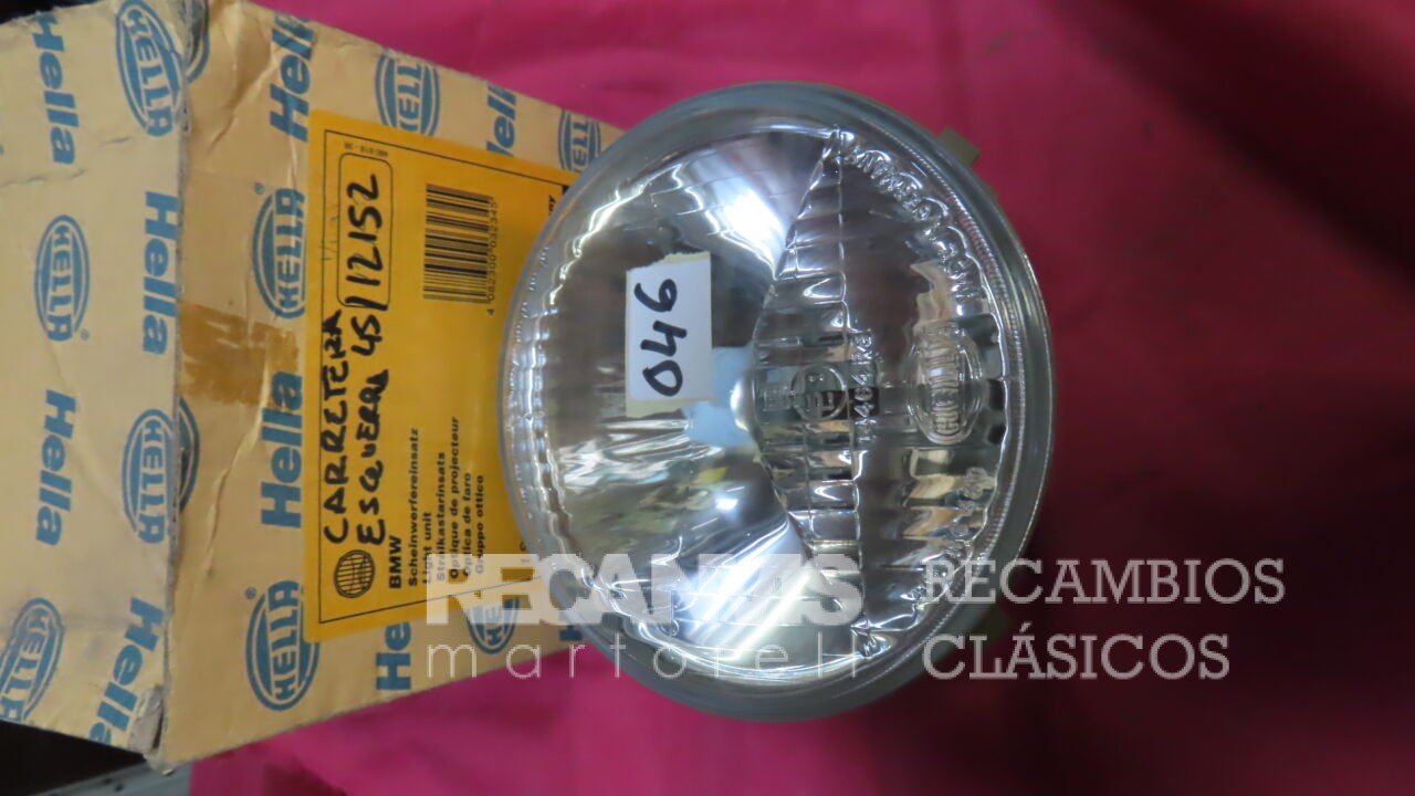 HEL1K3126046-001 OPTICA FARO IZQUIERDO Carretera BMW-3 Serie E30/5 E28/7 E23 Para Lampara H-1