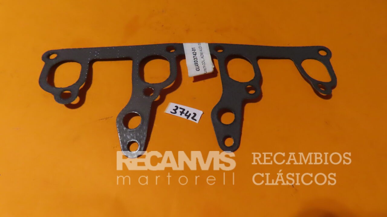 GLAX03742-01 JUNTA COLECTOR ADMISION AUDI-80 1.3 Motor FY-FZ SEAT CORDOBA IBIZA 1,4cc Motor ABD Inyeccion Volkswagen GOLF POLO Motor GK-GL