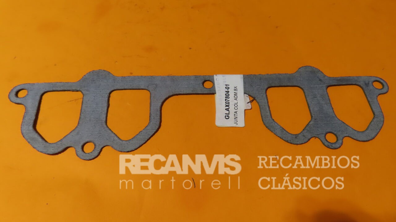 GLAX07803-01 JUNTA COLECTOR ADMISION CITROEN BX 1.6cc VISA PEUGEOT-309 1,6cc 7Cv Motor XU5 CD XU51C (B1A)-XU51CP (B1A) XU5J-XU5JA 7CV Inyeccion