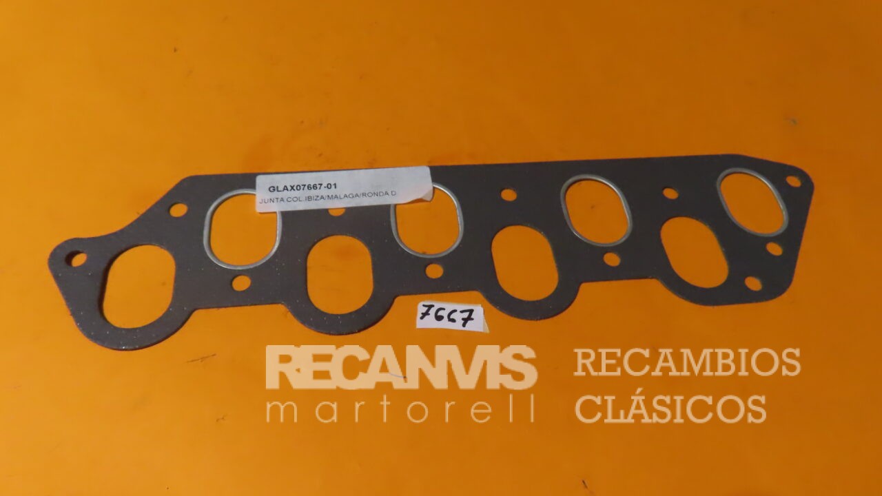 GLAX07667-01 JUNTA COLECTOR ADMISION ESCAPE FIAT REGATA RITMO 1,7cc Diesel SEAT IBIZA MALAGA RITMO RONDA TERRA Motor 022A5000 Diesel L-GL-GR Motor System-Porsche